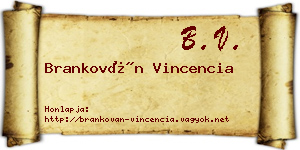 Brankován Vincencia névjegykártya